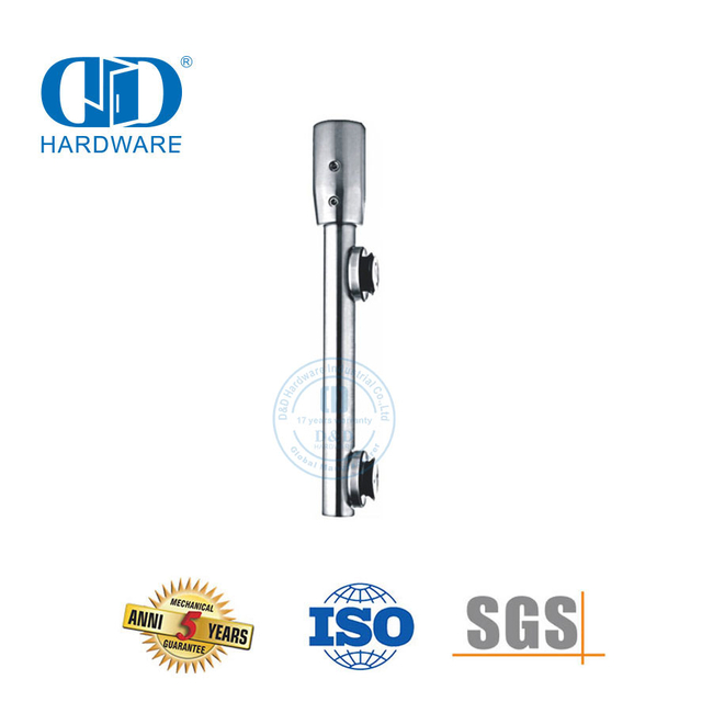 Poteau pivotant pour raccords de porte en verre en acier inoxydable avec matériel de verre de fixation à point unique-DDGP003