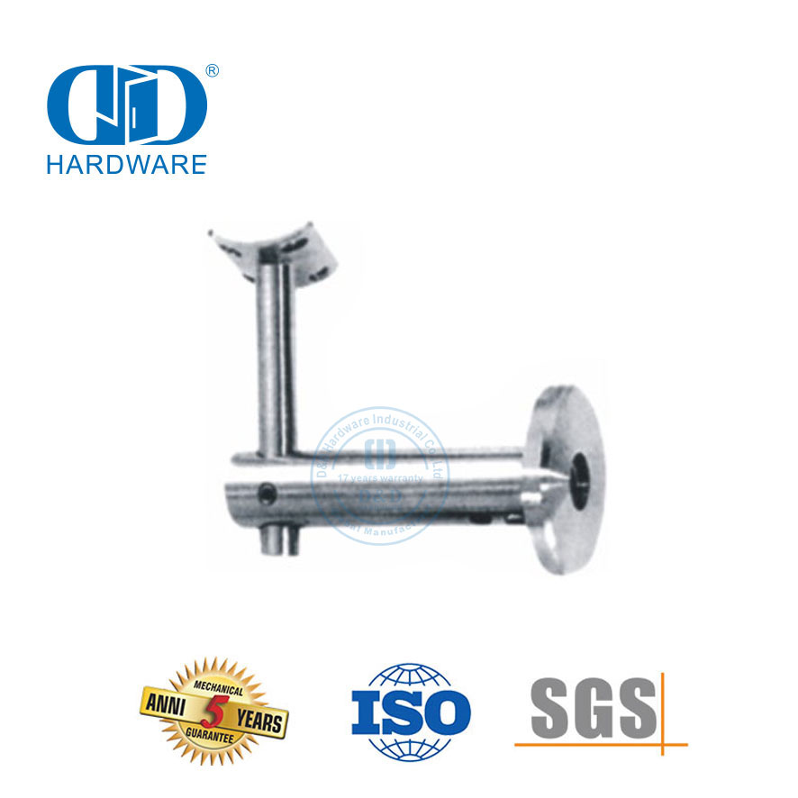 Accessoires d'escaliers, support de garde-corps en verre en acier inoxydable, support de main courante murale-DDHB005