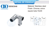 Matériel marin supérieur en acier inoxydable, raccords de connecteur pivotant pliant, support de panneau en verre Connector-DDSC040