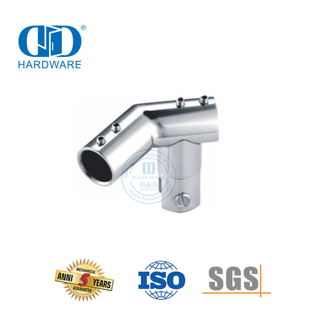 Tuyau réglable en acier inoxydable pour tuyau, connecteur en verre de miroir, support de panneau en verre Connector-DDSC039