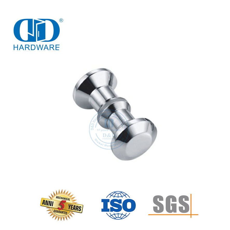 Accessoires de meubles en aluminium poignée de porte de salle de bain accessoires de quincaillerie bouton de porte d'écran de douche-DDSK002
