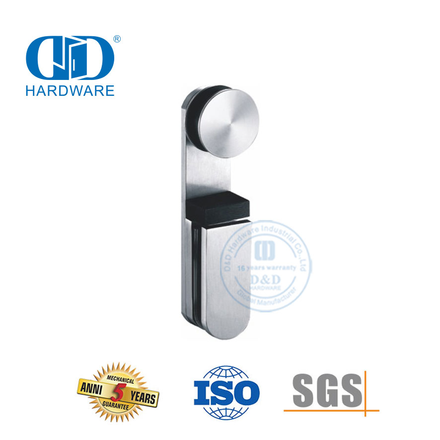 Quincaillerie de porte sécurisée en acier inoxydable, accessoires de salle de bains, raccord de porte en verre pour Door-DDGS105 coulissante