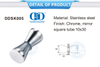 Boutons durables en acier inoxydable, bouton de salle de douche, porte coulissante de salle de bains, Knob-DDSK005