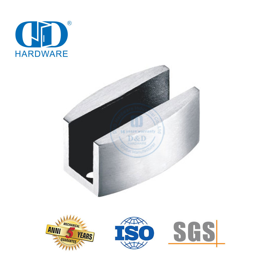 Guide de porte coulissante en acier inoxydable, raccord de porte coulissante en verre, accessoires de meubles de rouleau de porte de douche pour salle de bain et toilettes-DDGS128