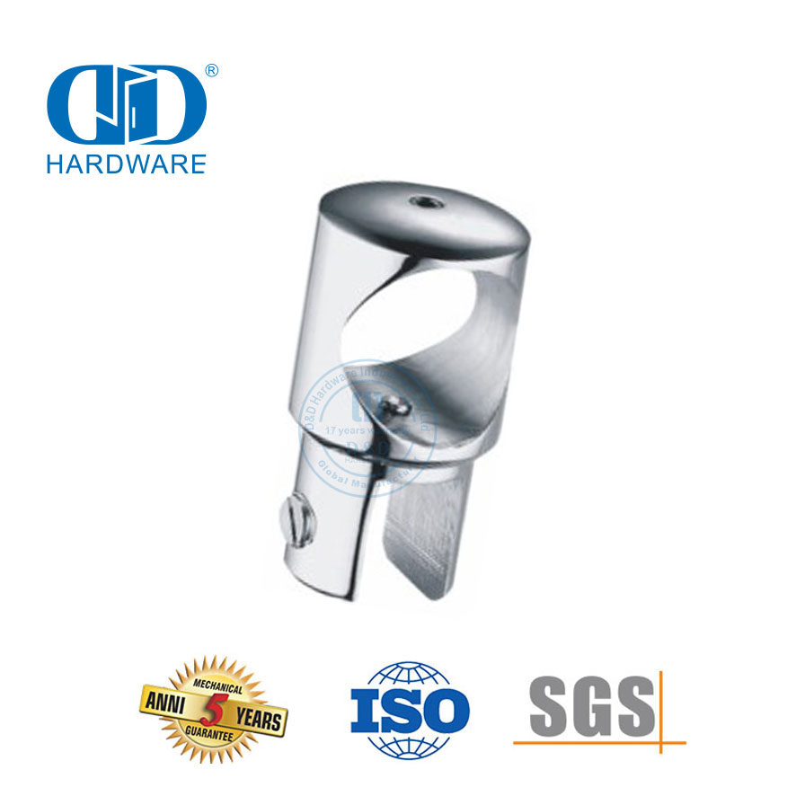 Cloison de douche industrielle en acier inoxydable, connecteur de panneau de verre, cloisons de cabine de douche-DDSC029