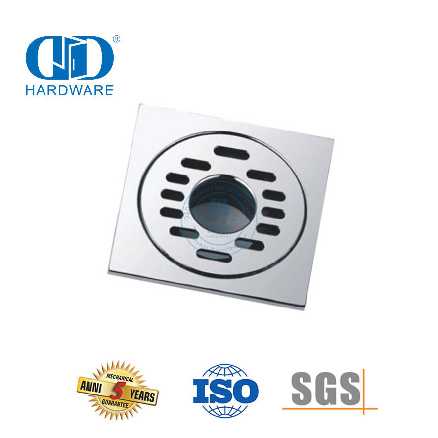 Drain de douche de toilette carré en acier inoxydable, accessoire de meubles de salle de bains, Drain de sol Cover-DDFD003