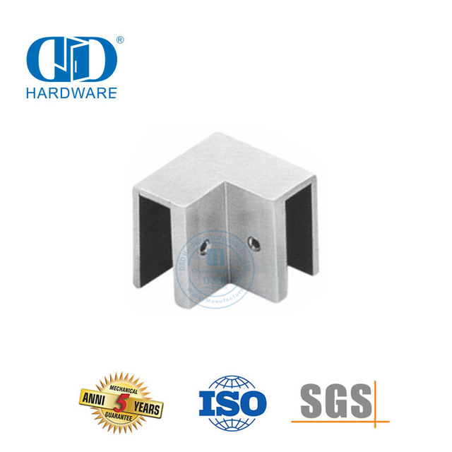 Connecteur de support de panneau de verre en acier inoxydable, connecteur de tuyau, connecteur de support en verre pour supporter Pipe-DDSC020