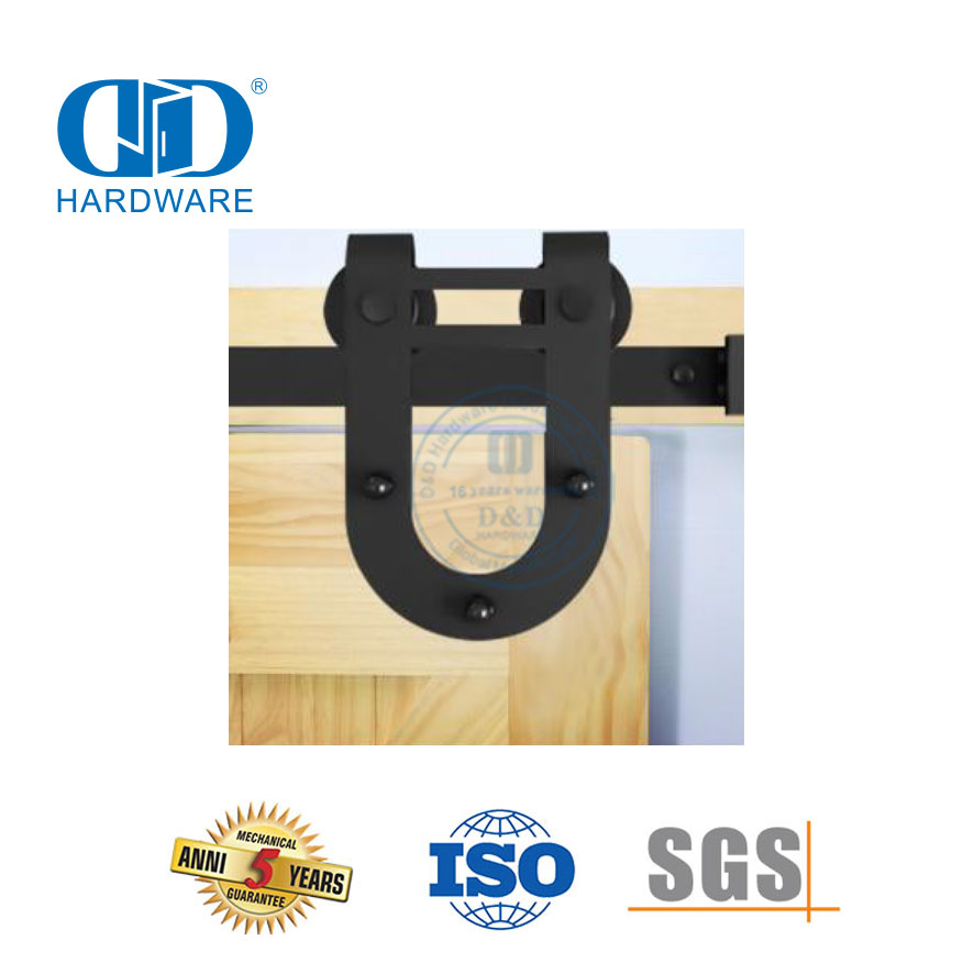 Accessoire de quincaillerie de porte en acier inoxydable, quincaillerie de garage en acier, porte de grange en bois Hardware-DDBD004