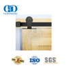 Portes en bois simples et doubles en carbone modernes, Rail de porte de grange, quincaillerie en acier noir, Rail de porte en bois de grange Hardware-DDBD002