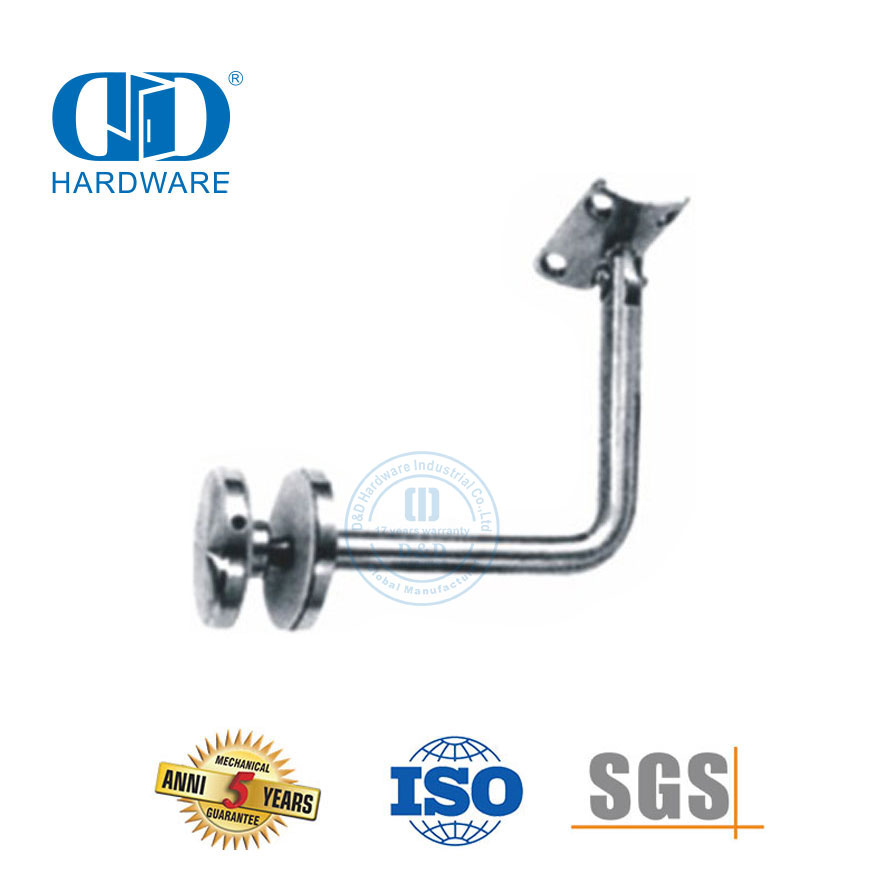 Support mural de garde-corps d'escalier en acier inoxydable, support de montage mural, raccord en verre, main courante Bracket-DDHB003