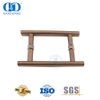 Mobilier de bureau Tube circulaire en or rose en forme de H en acier inoxydable 201 poignée de porte coulissante en verre de douche-DDPH001-A Φ25-RG