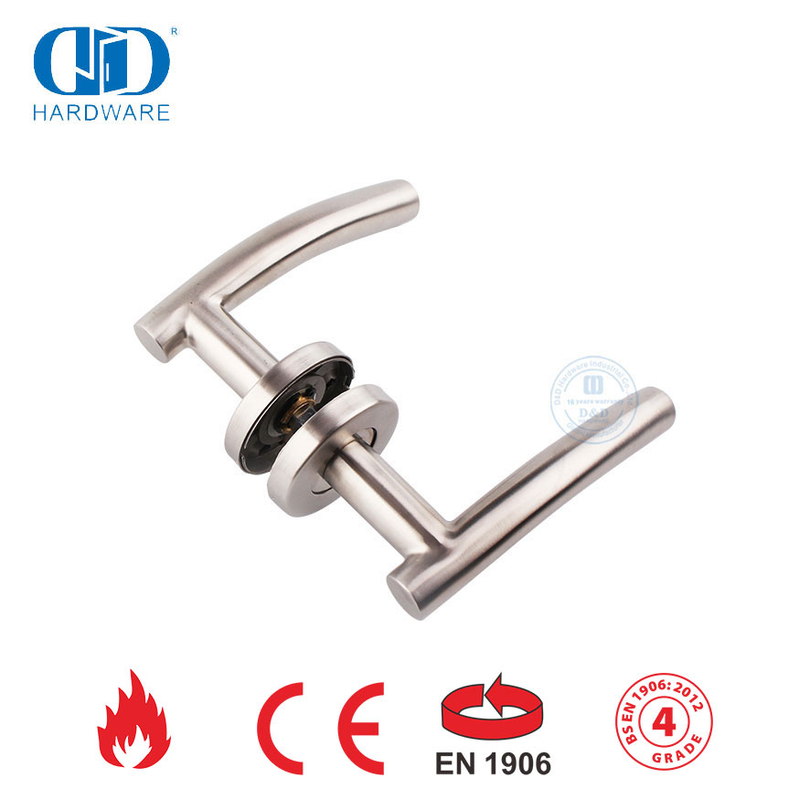 Poignées à levier en tube à rosace ronde SUS 304 avec certification EN 1906-DDTH005-SSS
