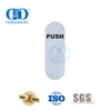 Plaque de poussée en acier inoxydable multi-finition, plaque de signalisation de type rond, plaque de signalisation suspendue, plaque de signature de porte en bois et en métal-DDSP006