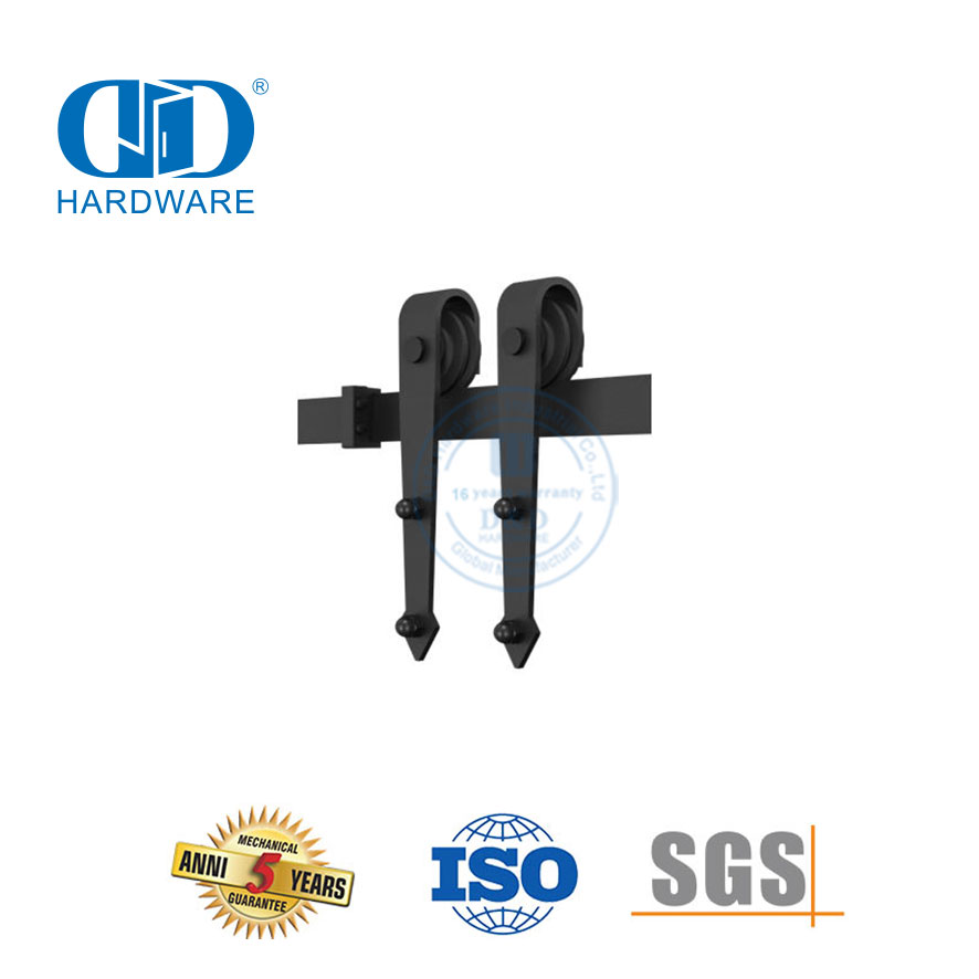 Quincaillerie de porte en acier inoxydable, accessoire de dérivation, quincaillerie de porte de grange, matériel de porte en bois de grange, Hardware-DDBD006