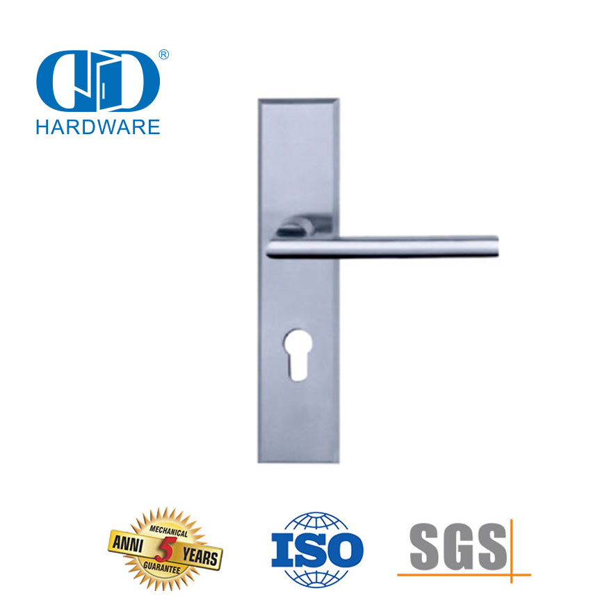 SUS304 Poignée à levier moderne de haute qualité avec plaque pour porte de bureau-DDLP001