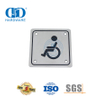 Plaque de signalisation de type carré en acier inoxydable, plaque de signalisation de désactivation, plaque de signalisation de toilettes de salle de bains pour personnes handicapées-DDSP001-Disabled