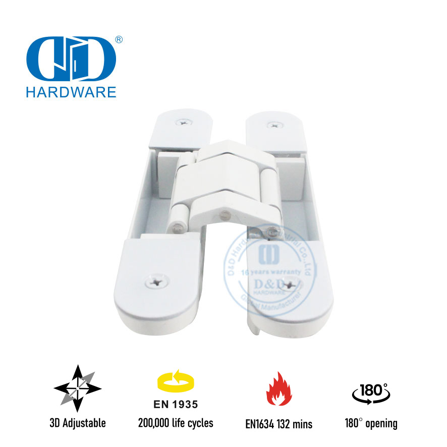 Charnière de porte réglable dissimulée 3D en alliage de zinc-DDCH008-G40