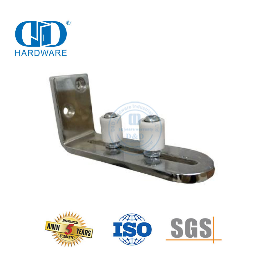 Guide de plancher inférieur de porte de grange coulissante à rouleau de séjour réglable noir Europe en acier inoxydable-DDBD088