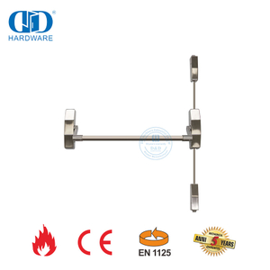 Dispositif de sortie de panique de résistance au feu de la CE d'acier inoxydable de haute sécurité avec la serrure de tige de poussée de garantie pour la porte en métal de sortie de secours-DDPD048-CE