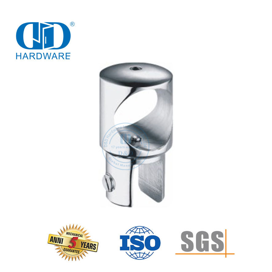 Cloison de douche industrielle en acier inoxydable, connecteur de panneau de verre, cloisons de cabine de douche-DDSC029