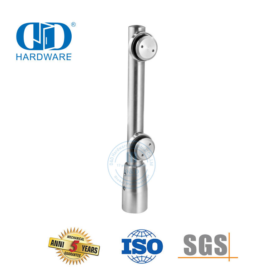 Raccord de quincaillerie pour porte coulissante en acier inoxydable, raccord en verre pivotant pour porte d'entrée en verre-DDGP002