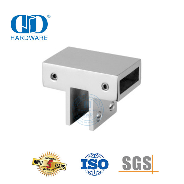 Support de salle de bain en acier inoxydable, connecteur de panneau de verre, quincaillerie de porte en verre, cabine de douche System-DDSC016