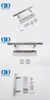 Ensemble de poignées de porte de grange polies pour porte coulissante de balcon en acier inoxydable, poignée de porte double face-DDBD102 PSS