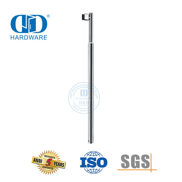 Raccords en verre en acier inoxydable, coin droit et incurvé, pliable, réglable, télescopique, pour salle de bains, Tension Rod-DDSC023