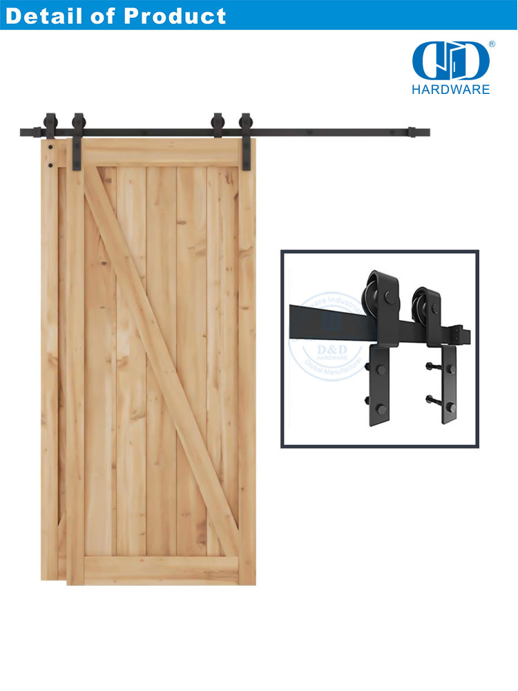 Matériel de porte de grange d'usine OEM en acier inoxydable, système coulissant, porte pliante, porte de grange pliante Hardware-DDBD026
