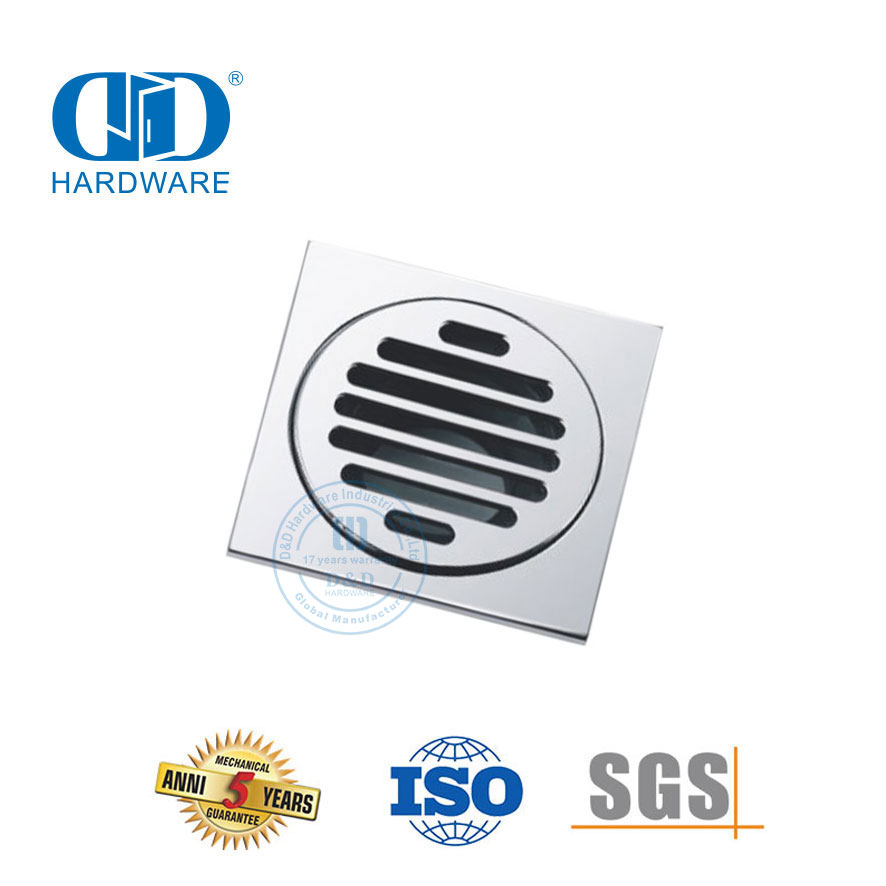 Drain de douche linéaire en plastique en acier inoxydable, Type carré, matériel de salle de bains, Drain de sol pour Bathroom-DDFD001
