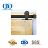 Portes en bois simples et doubles en carbone modernes, Rail de porte de grange, quincaillerie en acier noir, Rail de porte en bois de grange Hardware-DDBD002