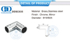 Système de cabine de douche commerciale en acier inoxydable, support de panneau en verre, connecteur à pince, Clip Connector-DDSC035
