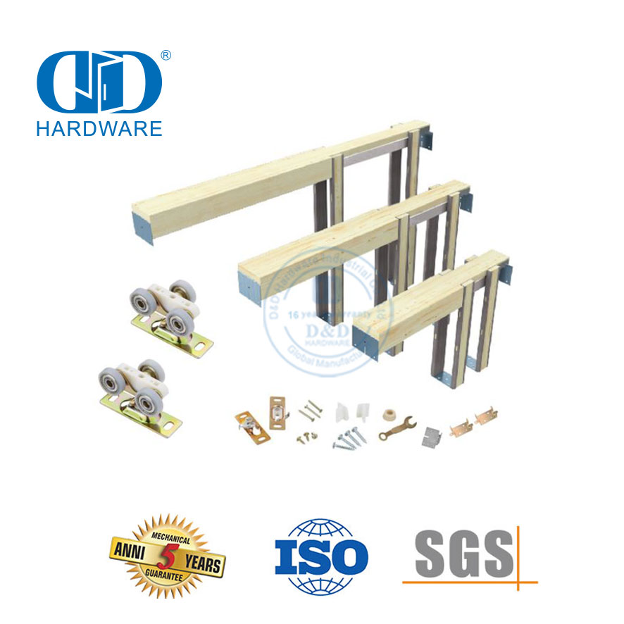 Goujon de tube en acier inoxydable matériel de porte coulissante plus stable cadre de porte de grange de poche Hardware-DDBD063