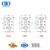 Charnière de porte à un coin rond et à un coin carré en acier inoxydable-DDSS010