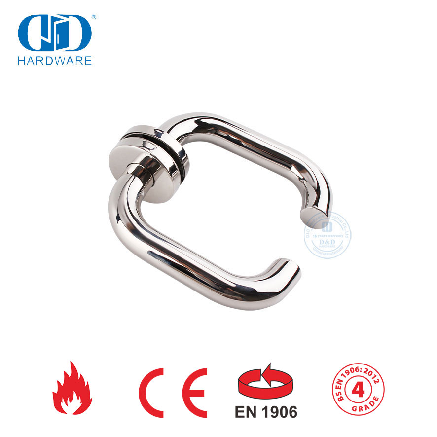 Poignée de levier de porte tubulaire ronde en acier inoxydable EN 1906 finie PSS-DDTH001-PSS
