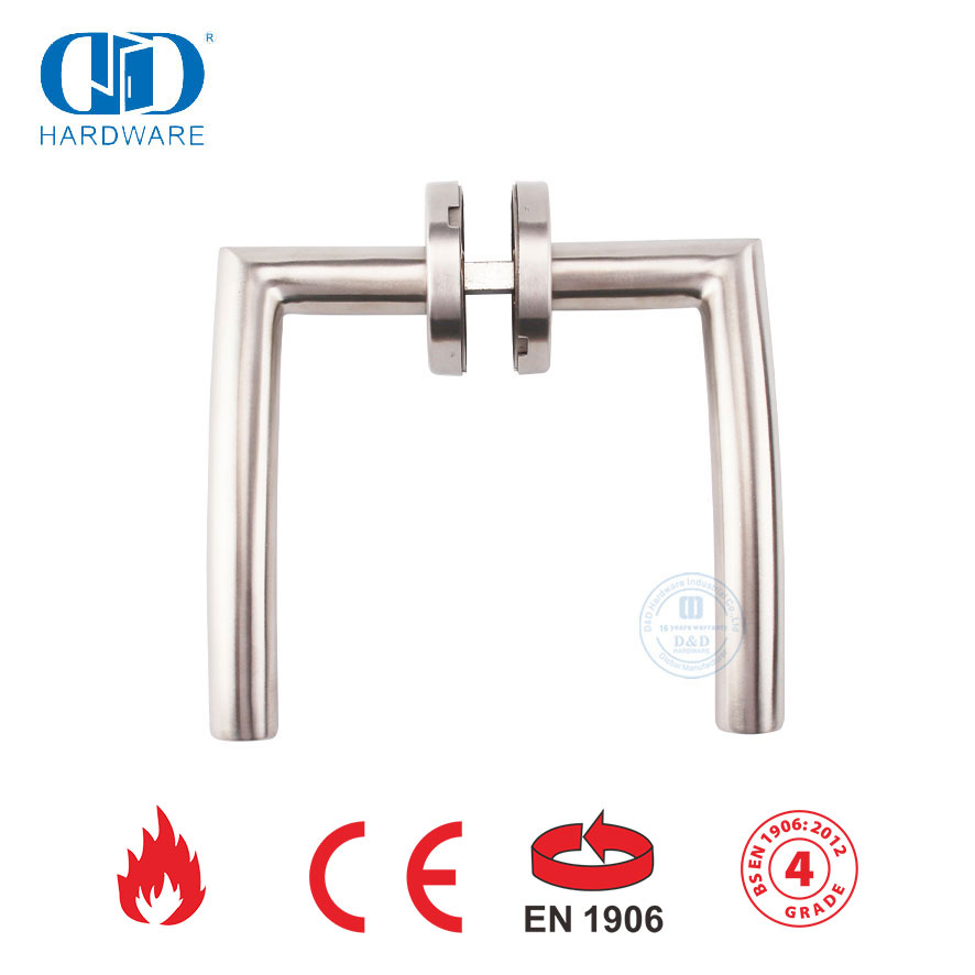 Poignée de porte d'entrée BS EN 1906 Grade 4 pour porte en bois-DDTH008-SSS