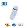Plaque de poussée en acier inoxydable multi-finition, plaque de signalisation de type rond, plaque de signalisation suspendue, plaque de signature de porte en bois et en métal-DDSP006