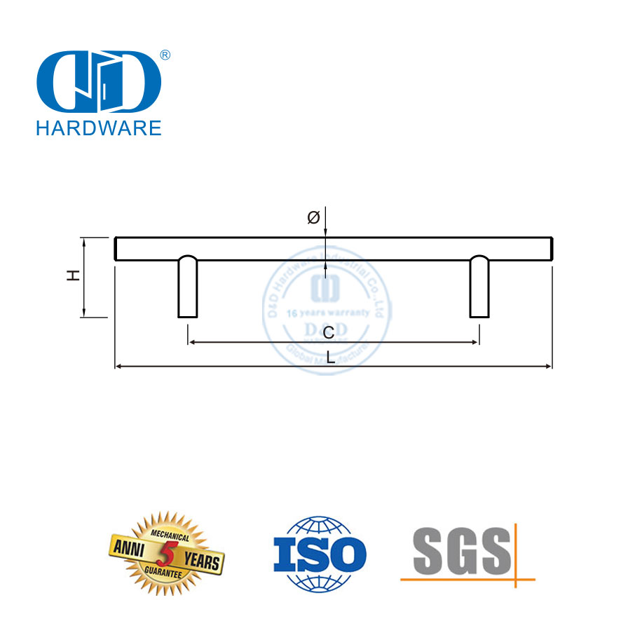 Poignées d'armoire à tiroir, poignée de meuble pour la maison Kitchen-DDFH001