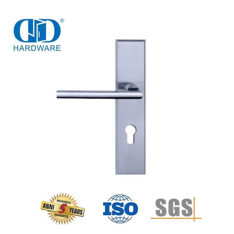 SUS304 Poignée à levier moderne de haute qualité avec plaque pour porte de bureau-DDLP001