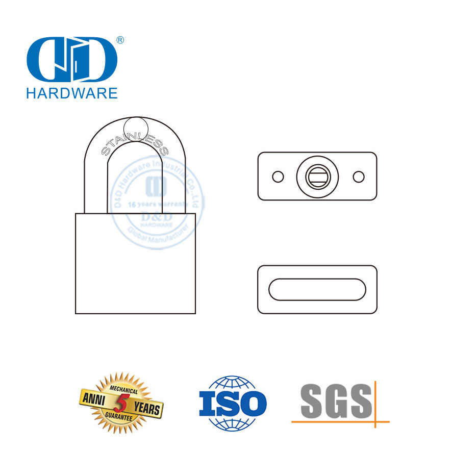 Raccords de meubles de tiroir commerciaux industriels SUS304 de sécurité maximale cadenas de serrure d'hôtel de bureau étanche-DDPL001-60mm