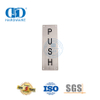 Plaque de signalisation de Type carré en acier inoxydable, plaque de poussée, salle de bains, toilettes, porte de toilette, Signature Plate-DDSP004