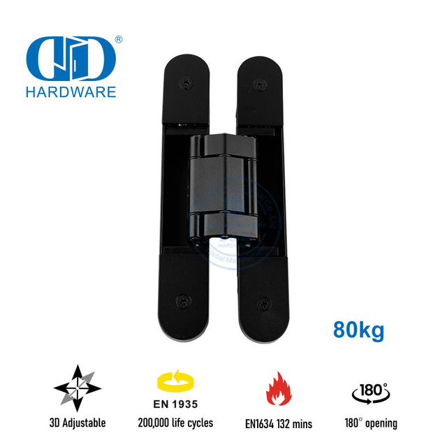Charnière de porte cachée pour appartement coupe-feu avec EN1935-DDCH008-G80