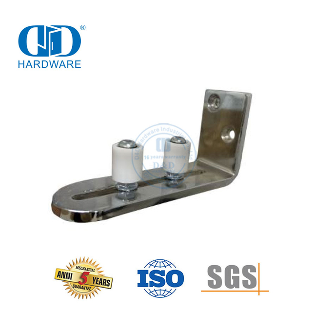 Guide de plancher inférieur de porte de grange coulissante à rouleau de séjour réglable noir Europe en acier inoxydable-DDBD088