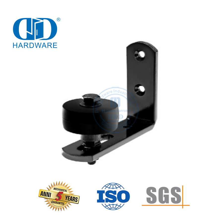 Guide de plancher de porte de grange en métal en acier au carbone, montage de Type américain, Guide de porte à montage mural Guide-DDBD086