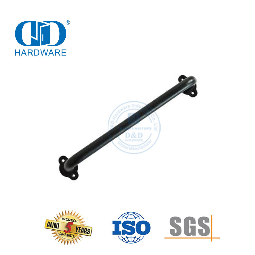 Quincaillerie de porte de style double grange noire en acier inoxydable, poignée extérieure pour porte de grange coulissante Hardware-DDBD092