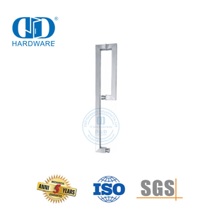 Quincaillerie de porte coulissante en verre commerciale en acier inoxydable, raccords de porte de salle de bains, poignée de traction-DDPH041