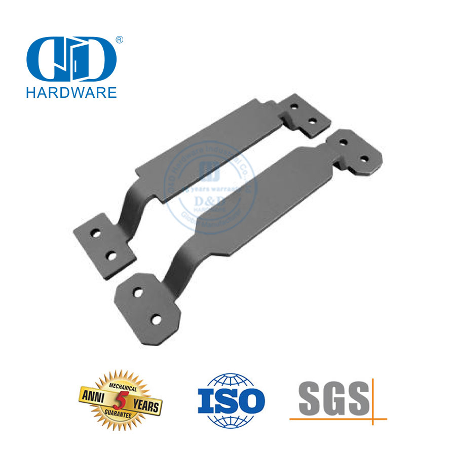 Garages en acier inoxydable hangars poignée de traction de porte en acier massif noir pour portes de grange coulissantes quincaillerie de porte externe tire la poignée-DDBD122