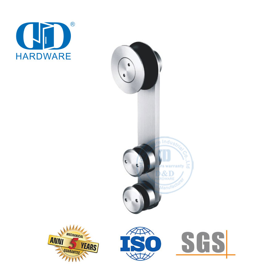 Rouleau de porte de douche en acier inoxydable, quincaillerie de porte coulissante en verre pour salle de bain-DDGS101