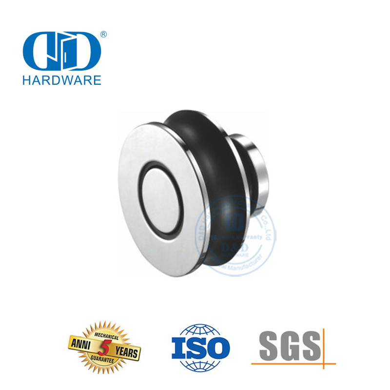 Quincaillerie de porte coulissante en acier inoxydable, quincaillerie de construction, raccord en verre pour salle de bain Door-DDGS108