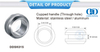 Accessoires de meubles bouton de poignée en acier inoxydable quincaillerie en verre raccord en aluminium trou traversant poignée en coupe-DDSK015